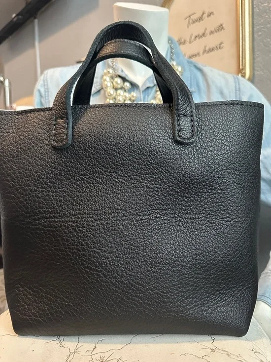 PLG Mini pebbled black Crossbody tote NEW - Picture 7 of 11